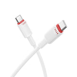Cablu Borofone de date Beneficio Series (BX110), Premium Line, Type-C to Type-C, High-quality, Incarcare rapida, 60W, 1m, alb