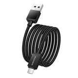 Cablu Borofone de date Placer Series (BX120), USB to USB-Micro, Aliaj aluminiu Shell, Nylon Braided Cable, 2.4A, 1m, negru