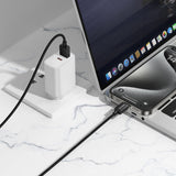 Cablu Borofone de date Placer Series (BX120), USB to Type-C, Aliaj aluminiu Shell, Nylon Braided Cable, 3A, 1m, negru
