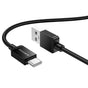 Cablu Borofone de date Placer Series (BX120), USB to Type-C, Aliaj aluminiu Shell, Nylon Braided Cable, 3A, 1m, negru