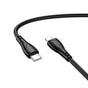 Cablu Borofone de date Energy Series (BX121), Type-C to Lightning, PVC, 27W, 1m, negru