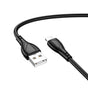 Cablu Borofone de date Energy Series (BX121), USB to Lightning, PVC, 2.4A, 1m, negru