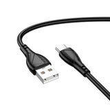 Cablu Borofone de date Energy Series (BX121), USB to Type-C, PVC, 3A, 1m, negru