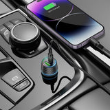 Incarcator auto Borofone Brilliant (BZ21), USB, Type-C, Incarcare rapida, Dual Port, PD30W, QC3.0, 48W, Integrat LED, negru