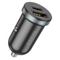 Incarcator auto Borofone Scenery (BZ22), USB, Type-C, Incarcare rapida, Dual Port, PD30W, QC3.0, PC, Aluminum, negru