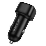 Incarcator auto Borofone Cloud (BZ34), USB, Un port, 18W (QC/FCP/AFC), ABS, pentru 12-24V, alb