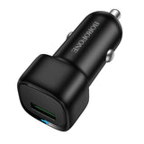 Incarcator auto Borofone Cloud (BZ34), USB, Un port, 18W (QC/FCP/AFC), ABS, pentru 12-24V, alb