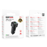 Incarcator auto Borofone Cloud (BZ34), USB, Un port, 18W (QC/FCP/AFC), ABS, pentru 12-24V, alb
