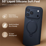 Husa pentru iPhone 17 Pro, Torras Qpro Silicone Series, albastru