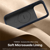 Husa pentru iPhone 17 Pro, Torras Qpro Silicone Series, albastru