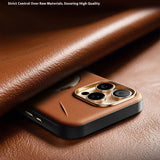 Husa pentru iPhone 17 Pro, Torras Qpro Leather Series, gri