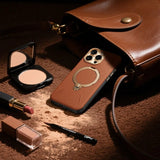 Husa pentru iPhone 17 Pro, Torras Qpro Leather Series, gri