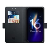 Husa pentru iPhone 16 Pro, 3mk Wallet Case, negru