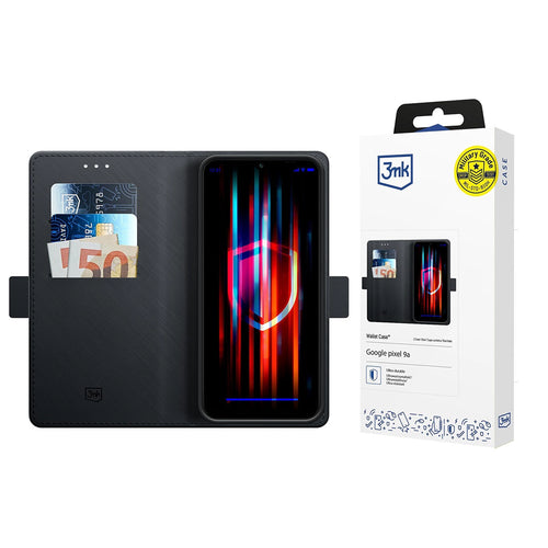 Husa pentru Google Pixel 9a, 3mk Wallet Case, negru