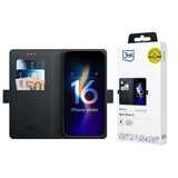 Husa pentru iPhone 16, 3mk Wallet Case, negru