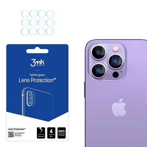 Folie de protectie pentru iPhone 14 Pro, 3mk Lens Protection (4 pack)