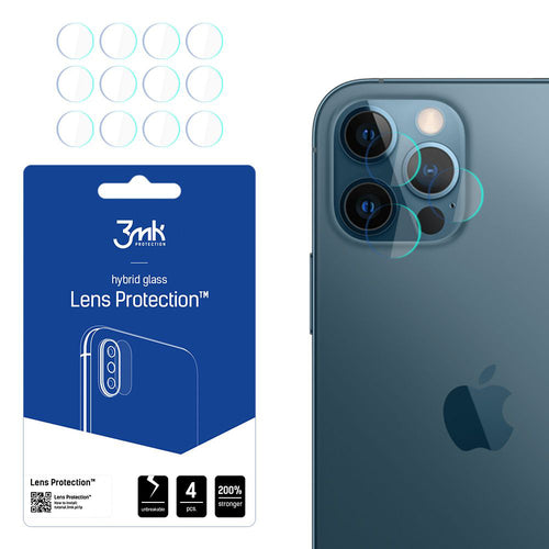 Folie de protectie pentru iPhone 12 Pro, 3mk Lens Protection (4 pack)