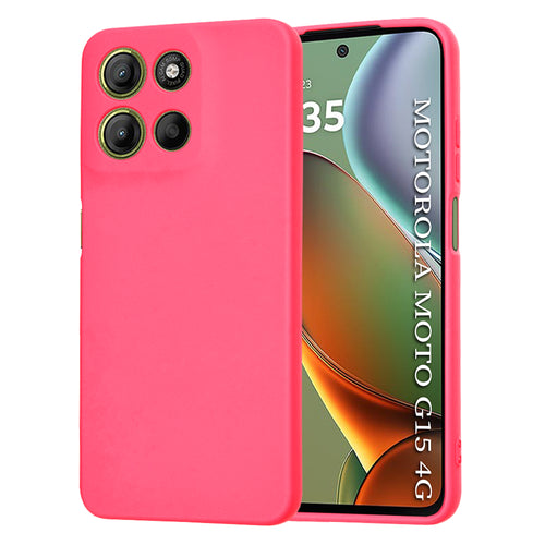 Husa pentru Motorola Moto G15, Techsuit SoftFlex, fucsia