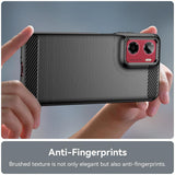 Husa pentru Motorola Moto G05, Techsuit Carbon Silicone, albastru