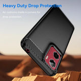 Husa pentru Motorola Moto G05, Techsuit Carbon Silicone, albastru