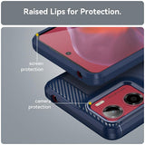 Husa pentru Motorola Moto G05, Techsuit Carbon Silicone, albastru