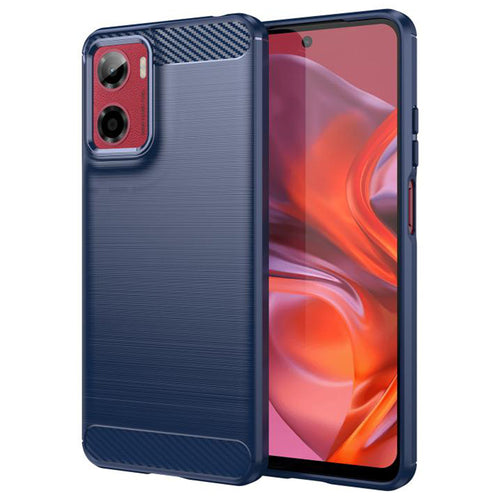 Husa pentru Motorola Moto G05, Techsuit Carbon Silicone, albastru