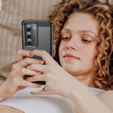 Husa pentru Xiaomi Redmi 15 5G, Techsuit Carbon Silicone, albastru