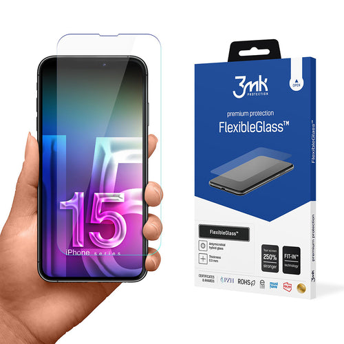 Folie de protectie pentru iPhone 15 Pro, 3mk FlexibleGlass