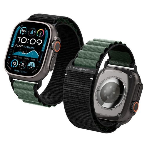 Curea pentru Apple Watch 6 44mm, Spigen Watchband WBF1 (AMP10223), verde