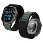 Curea pentru Apple Watch 6 44mm, Spigen Watchband WBF1 (AMP10223), verde