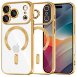 Husa pentru iPhone 17 Pro, Techsuit Lux Crystal MagSafe, argintiu