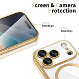 Husa pentru iPhone 17 Pro Max, Techsuit Lux Crystal MagSafe, argintiu