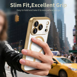 Husa pentru iPhone 17 Pro Max, Techsuit Lux Crystal MagSafe, mov