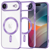 Husa pentru iPhone 17 Air, Techsuit Lux Crystal MagSafe, mov