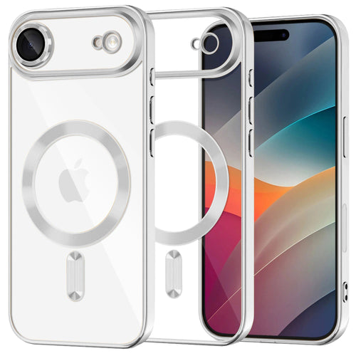 Husa pentru iPhone 17 Air, Techsuit Lux Crystal MagSafe, argintiu