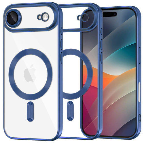 Husa pentru iPhone 17 Air, Techsuit Lux Crystal MagSafe, albastru