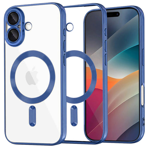 Husa pentru iPhone 17, Techsuit Lux Crystal MagSafe, albastru