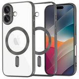 Husa pentru iPhone 17, Techsuit Lux Crystal MagSafe, argintiu