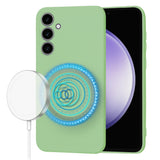 Husa pentru Samsung Galaxy S23 FE, Techsuit SoftFlex MagSafe, verde deschis