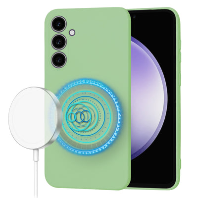 Husa pentru Samsung Galaxy S23 FE, Techsuit SoftFlex MagSafe, verde deschis