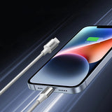 Cablu UGREEN de date US304 (60759), USB-C to Lightning, Incarcare rapida, 3A, 480Mbps, Nylon Braided, 1m, gri
