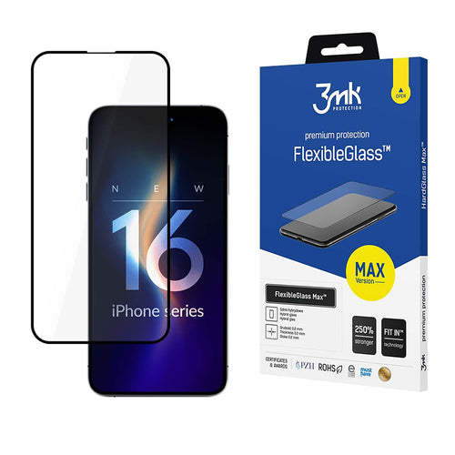 Folie de protectie pentru iPhone 16 Pro, 3mk FlexibleGlass Max