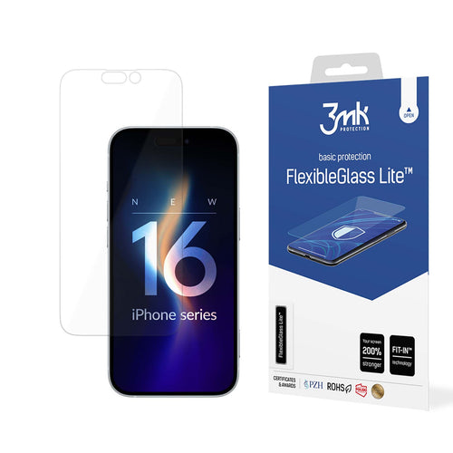 Folie de protectie pentru iPhone 16 Pro, 3mk FlexibleGlass Lite