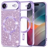 Husa pentru iPhone 17 Air, Techsuit Lux Glitter MagSafe, bleu