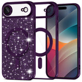 Husa pentru iPhone 17 Air, Techsuit Lux Glitter MagSafe, albastru
