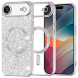 Husa pentru iPhone 17 Air, Techsuit Lux Glitter MagSafe, argintiu