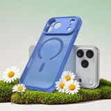 Husa pentru iPhone 17 Pro, Techsuit HaloFrost II MagSafe, albastru