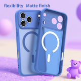Husa pentru iPhone 17 Pro, Techsuit HaloFrost II MagSafe, albastru