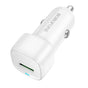 Incarcator auto Borofone Cloud (BZ34), USB, Un port, 18W (QC/FCP/AFC), ABS, pentru 12-24V, alb