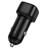 Incarcator auto Borofone Cloud (BZ34A), Type-C, Un port, 20W (PD/QC/FCP/AFC), ABS, alb